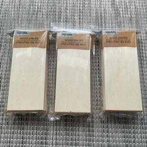 Lot Of 3- 6 Pack Wood Board Sheet for Painting, Engraving DIY Crafts, 7.1x2.8 In
